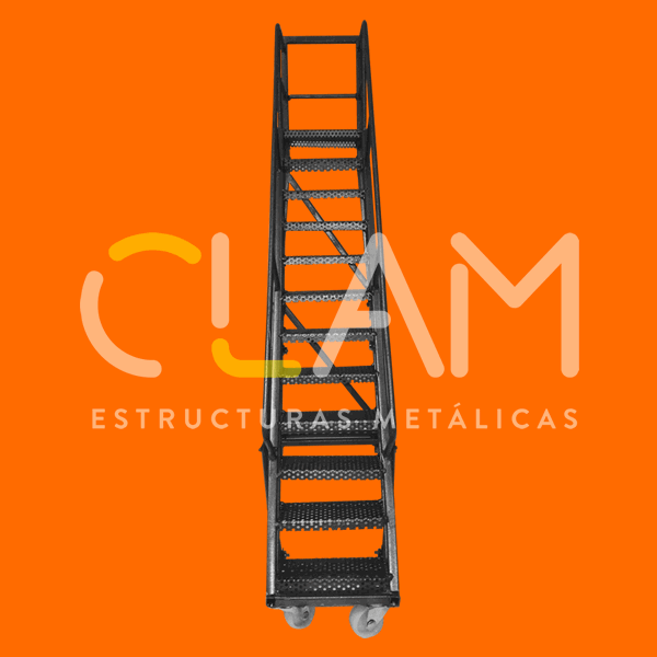 vacío Extraordinario Rápido Escaleras Metálicas Tipo Avión o Aeropuerto • CLAM Estructuras Chile