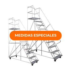 escaleras de aluminio, escaleras metálicas, escalera almacén